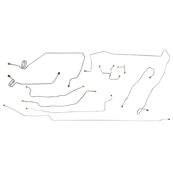 1988-89 Chevrolet GMC Truck 2WD 1/2Ton Std. Cab Short Bed Power Disc Complete Brake Line Kit 11pc, Stainless