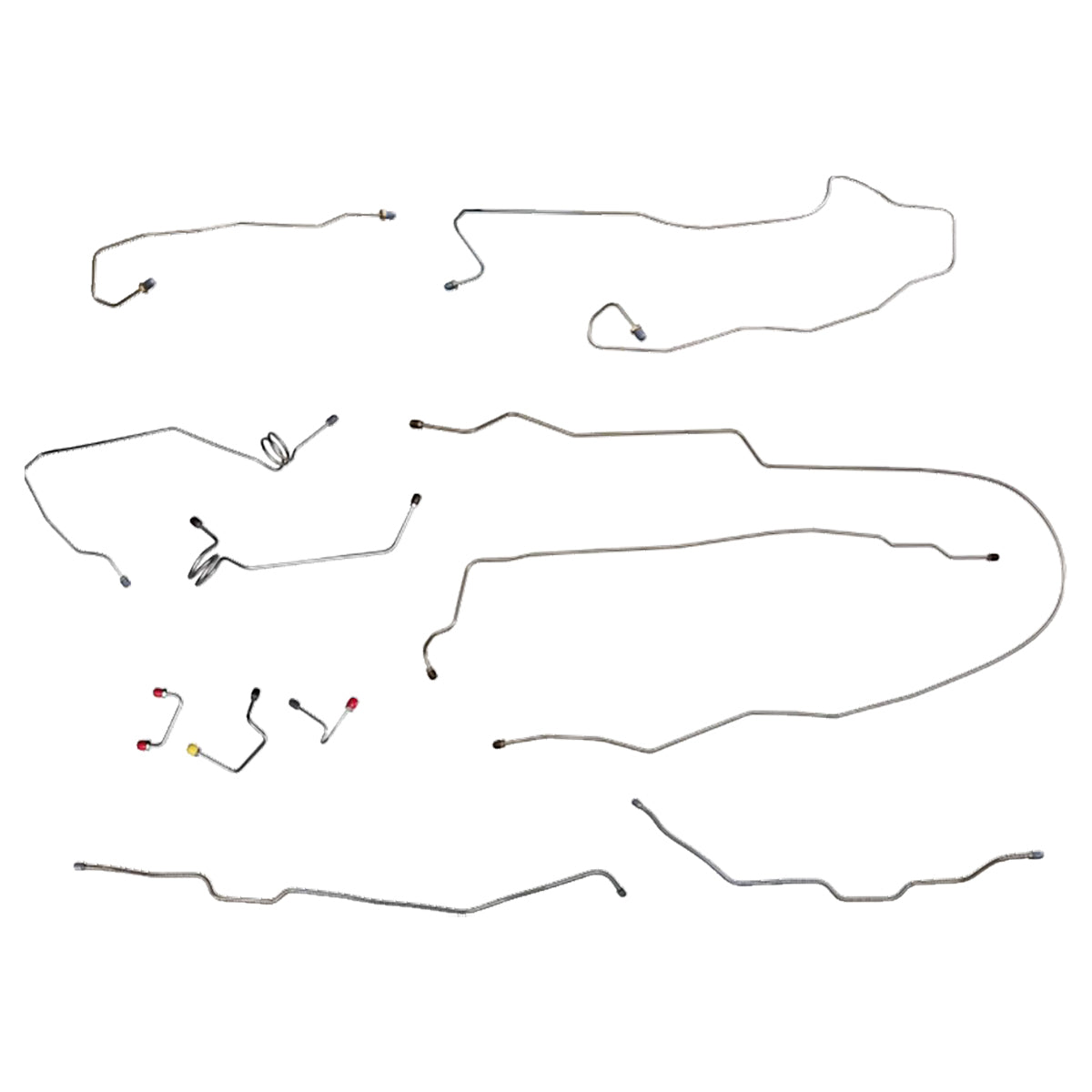 1988-89 Chevrolet GMC Truck 2WD 1/2-Ton Std. Cab Long Bed Power Disc Complete Brake Line Kit 11pc, Stainless