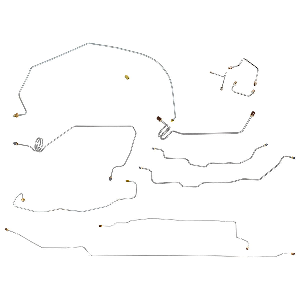1988-89 Chevrolet/GMC Truck 2WD 3/4-Ton Std. Cab Shortbed Power Disc Complete Brake Line Kit 11pc, Stainless