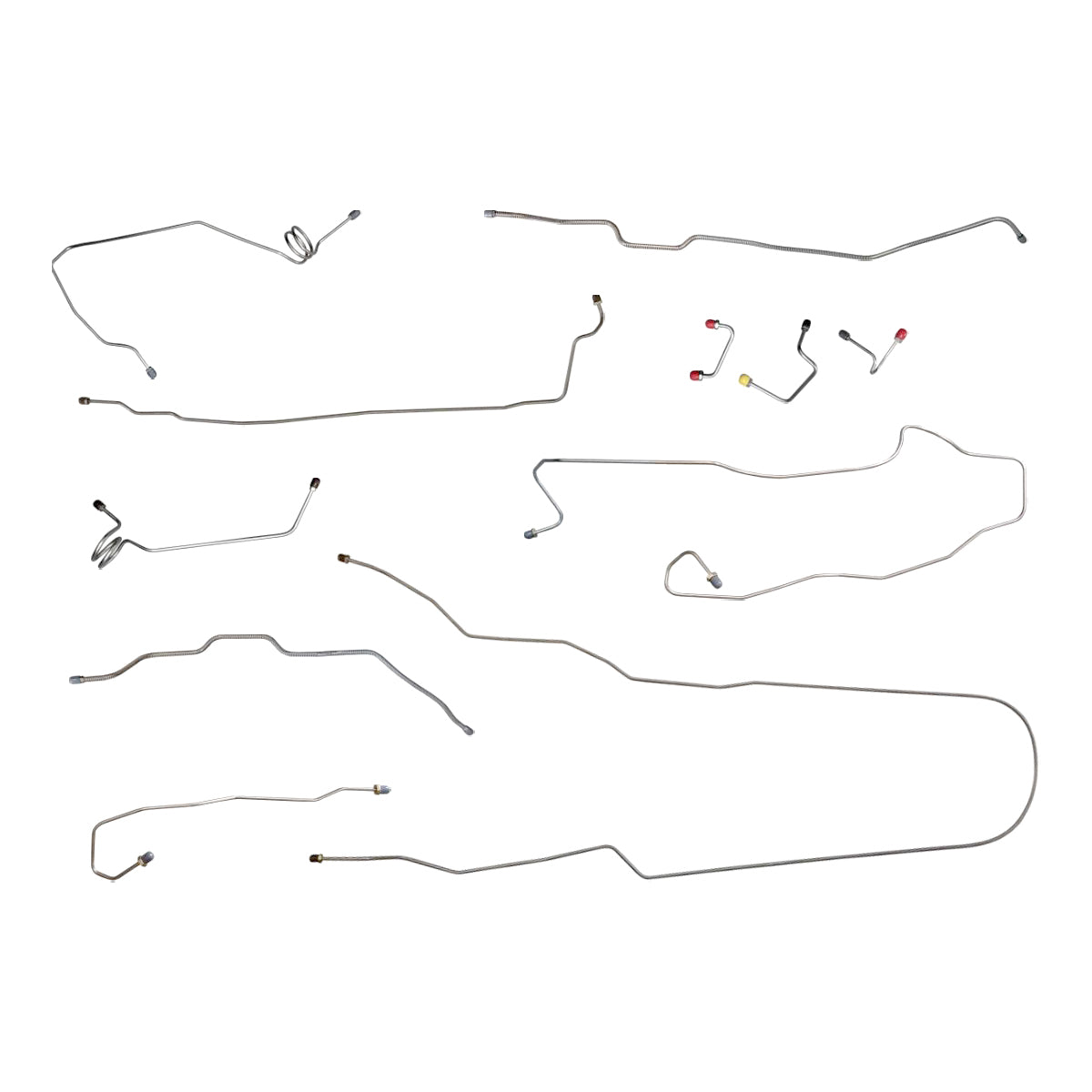 1988-89 Chevrolet/GMC Truck 2WD 1/2-Ton Ext. Cab Longbed Power Disc Complete Brake Line Kit 11pc, Stainless