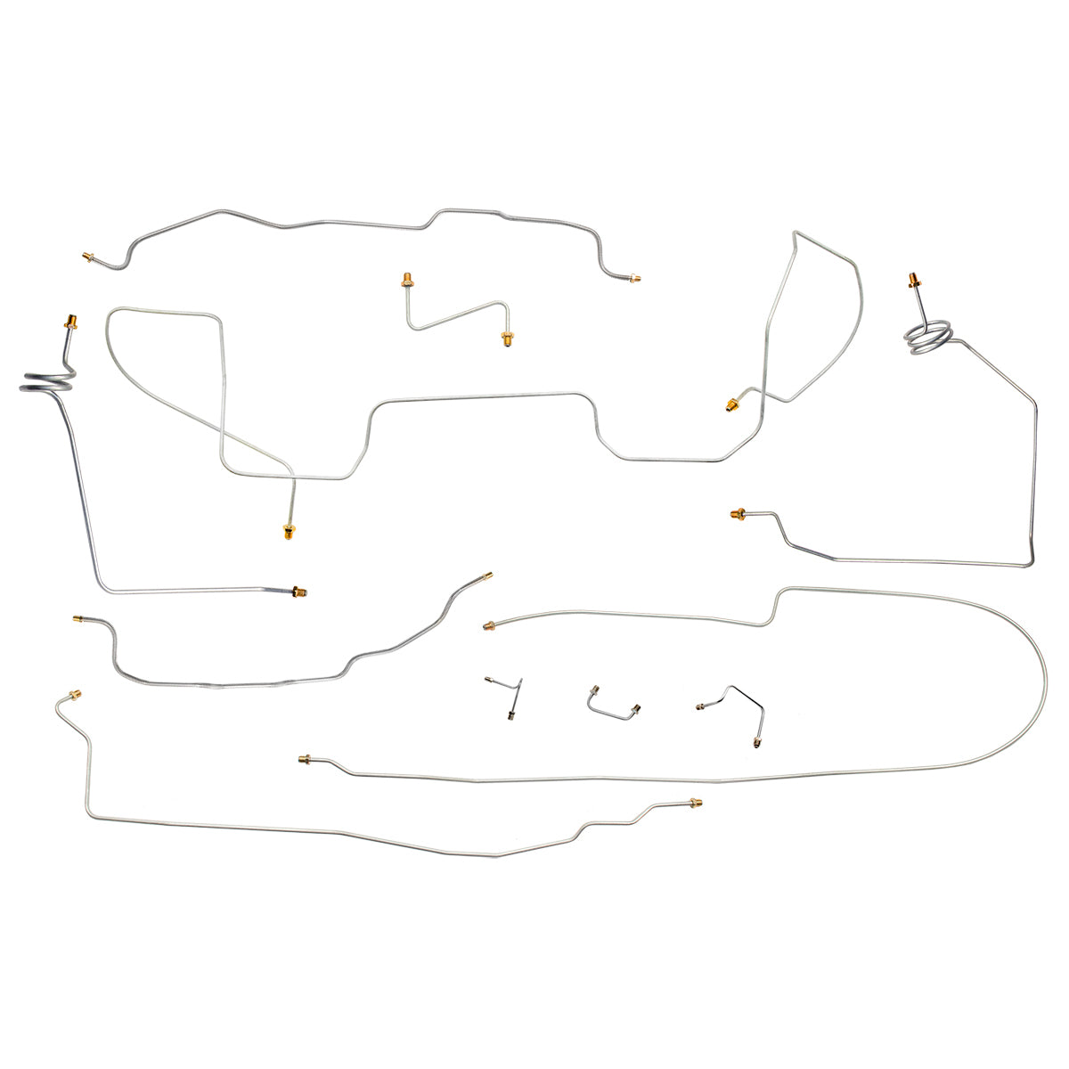 1988 Chevrolet GMC Truck 4WD 1/2-Ton Std. Cab Long Bed Power Disc Brake Line Kit 11pc, Stainless