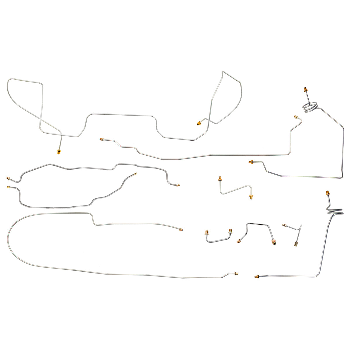 1988 Chevrolet/GMC Truck 4wd Power Disc Brake Line Kit 11pc, 1/2 ton, Ext Cab Shortbed, Stainless