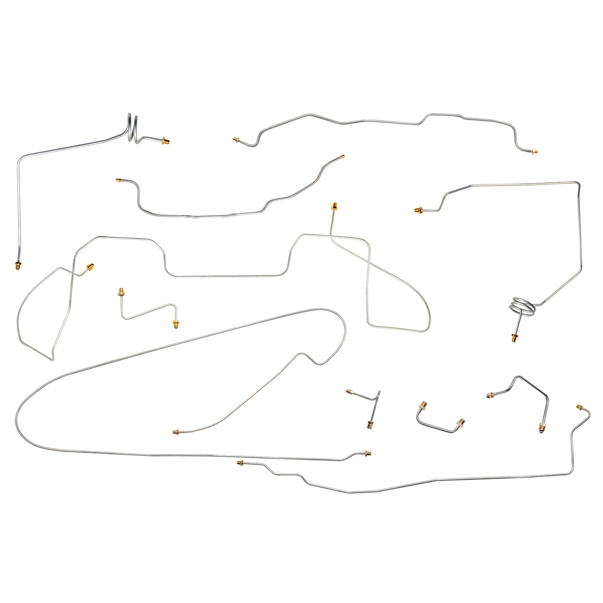 1988 Chevrolet GMC Truck 4wd Complete Power Disc Brake Line Kit 11pc, 1/2 ton, Ext Cab Long Bed, Stainless