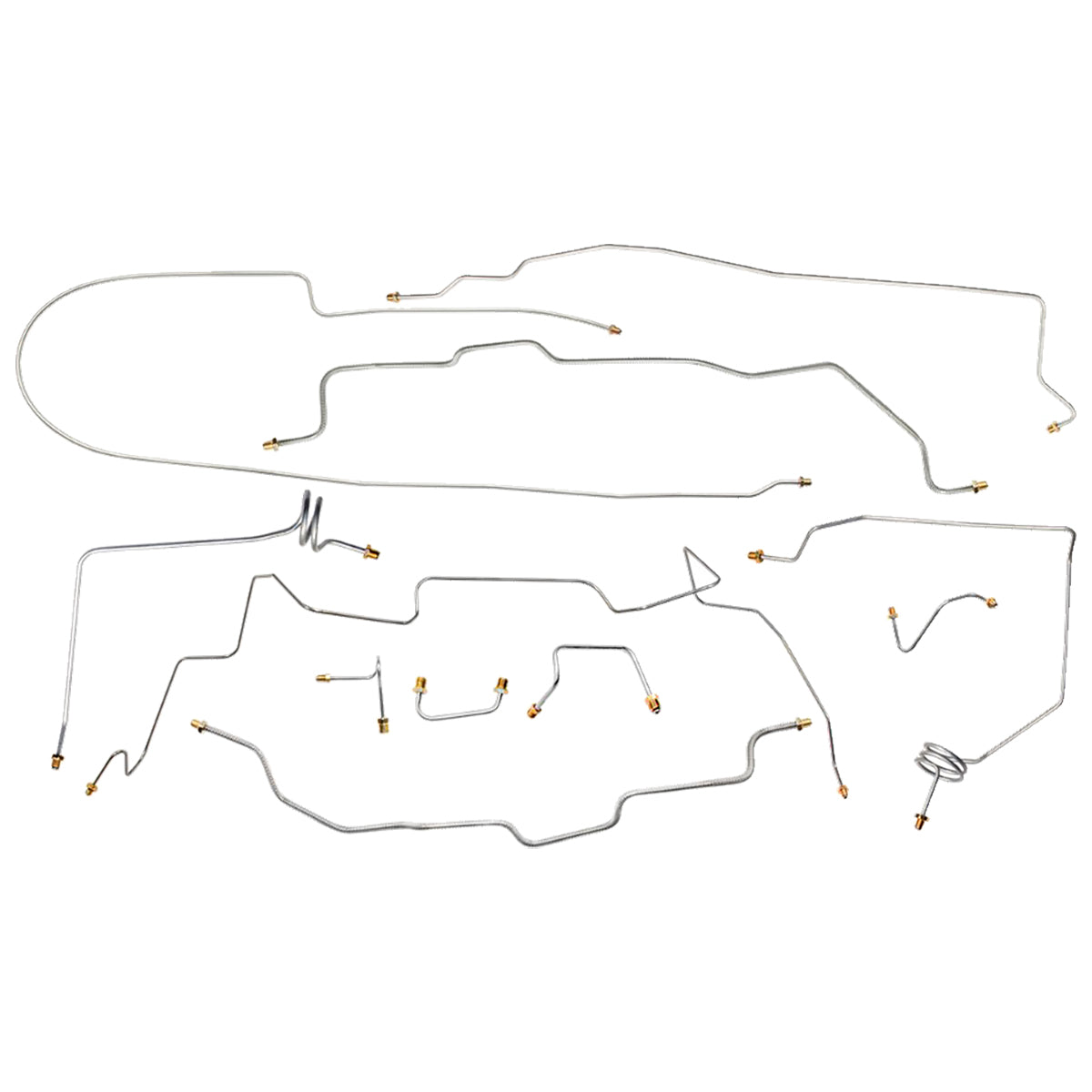 1988 Chevrolet GMC Truck 4WD 3/4-Ton Std. Cab Longbed Power Disc Complete Brake Line Kit 11pc, Stainless