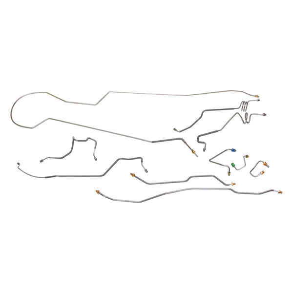 1989-93 Chevrolet GMC S-10 Truck 2wd Power Disc Brake Line Kit 10pc, Standard Cab Shortbed, Stainless