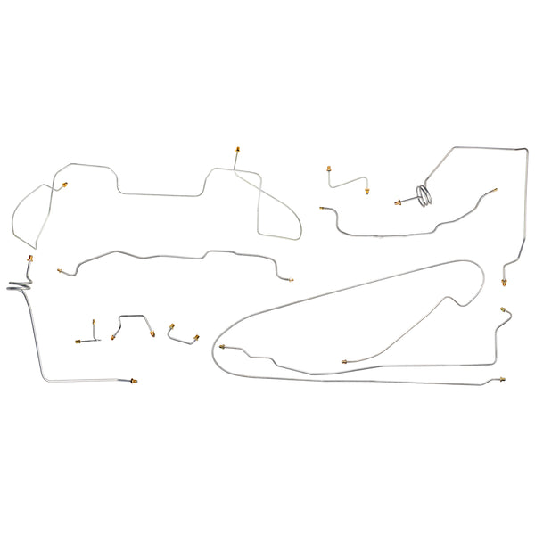 1989 Chevy/GMC Truck 4wd 1/2 Ton Power Disc Brake Line Kit, Ext Cab, Longbed, 11pc, Stainless