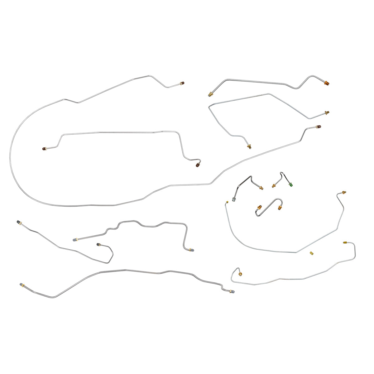 1990-94 Chevrolet GMC Truck 2WD 3/4-Ton Std. Cab Long Bed Power Disc Brake Line Kit 11pc, Stainless