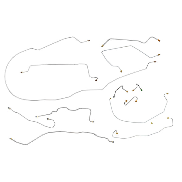 1990-94 Chevrolet GMC Truck 2WD 3/4-Ton Std. Cab Long Bed Power Disc Brake Line Kit 11pc, Stainless
