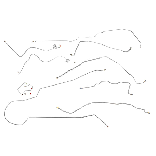 1990-1991 Chevrolet GMC Suburban 4wd 3/4 Ton Complete Power Disc Brake Line Kit 11pc, Stainless