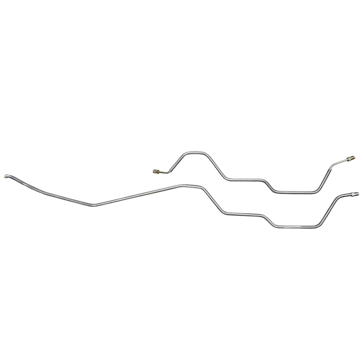 1994-05 Chevrolet GMC S10 Sonoma 2WD (Only) 3/16" Rear Axle Drum Brake Lines 2pc, Stainless