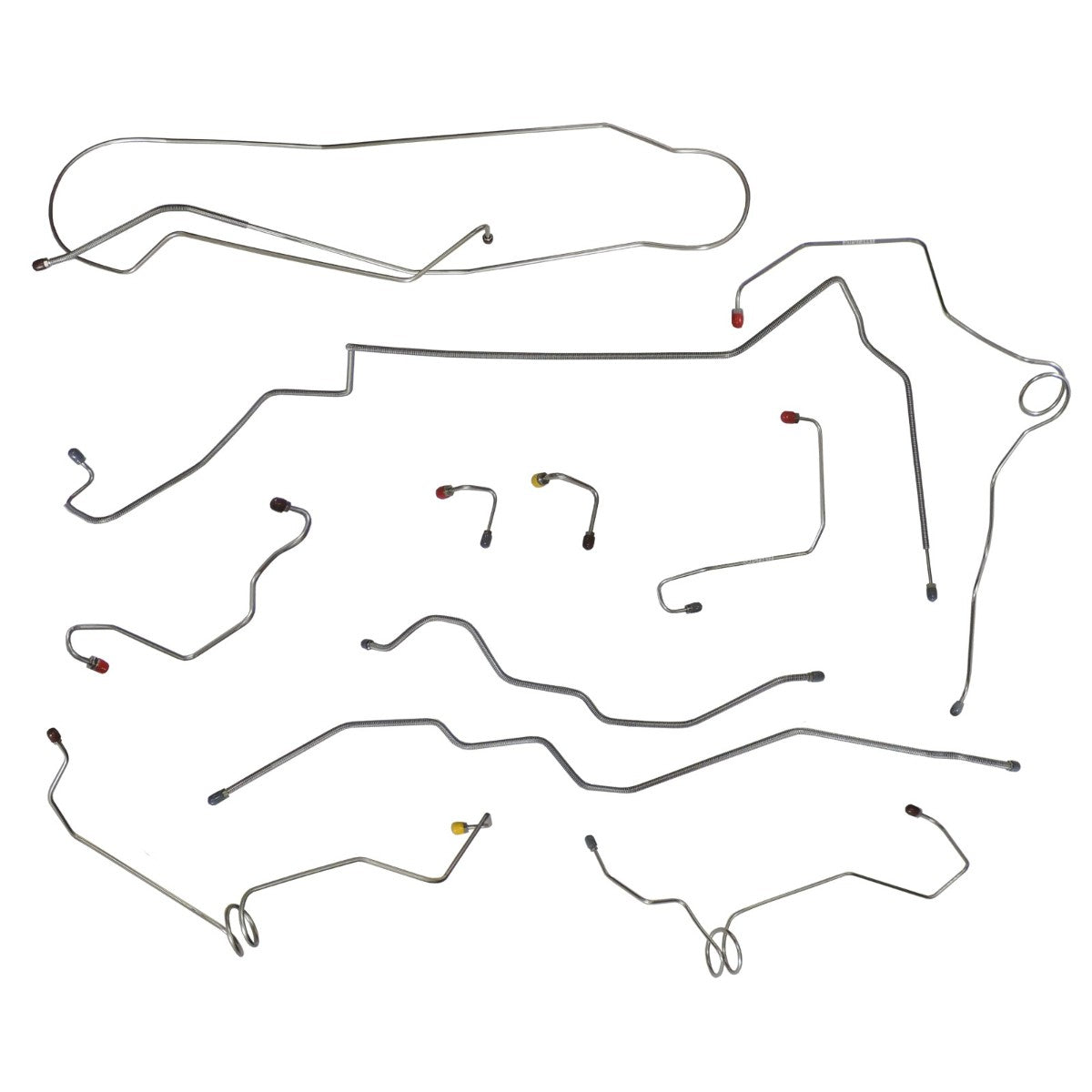 1994-Early 1996 Chevrolet GMC S10 Sonoma 4WD Std. Cab Shortbed (Top of ABS) Power Disc Brake Line Kit 11pc, Stainless
