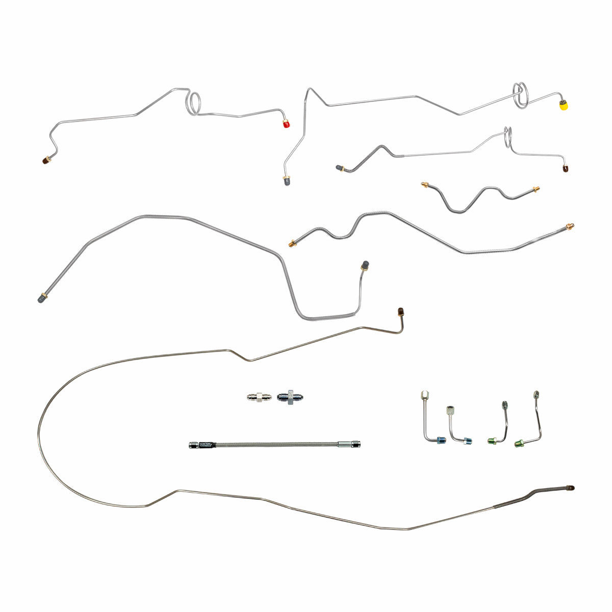 1998-99 Chevrolet/GMC S10/Sonoma 2WD Std. Cab Shortbed Four-Wheel Disc Complete Brake Line Kit 11pc, Stainless