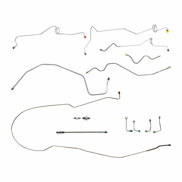 1998-99 Chevrolet/GMC S10/Sonoma 2WD Std. Cab Shortbed Four-Wheel Disc Complete Brake Line Kit 11pc, Stainless