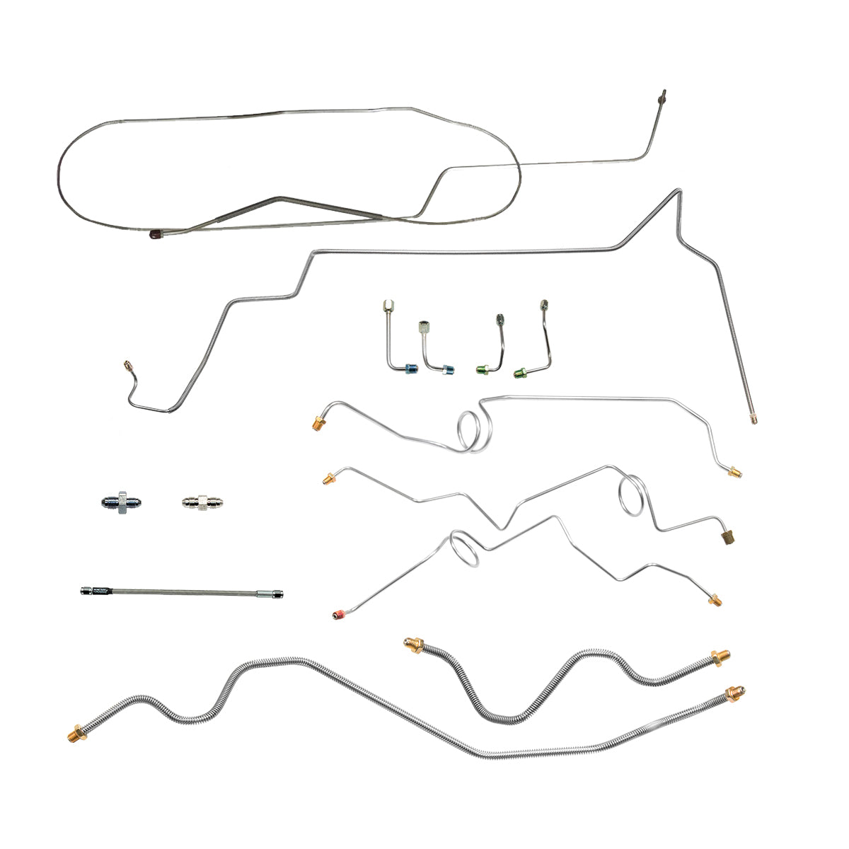 1998-99 Chevrolet/GMC S10/Sonoma 4WD Std. Cab Longbed Four-Wheel Disc Complete Brake Line Kit 11pc, Stainless