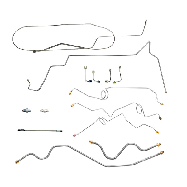 1998-99 Chevrolet/GMC S10/Sonoma 4WD Std. Cab Longbed Four-Wheel Disc Complete Brake Line Kit 11pc, Stainless