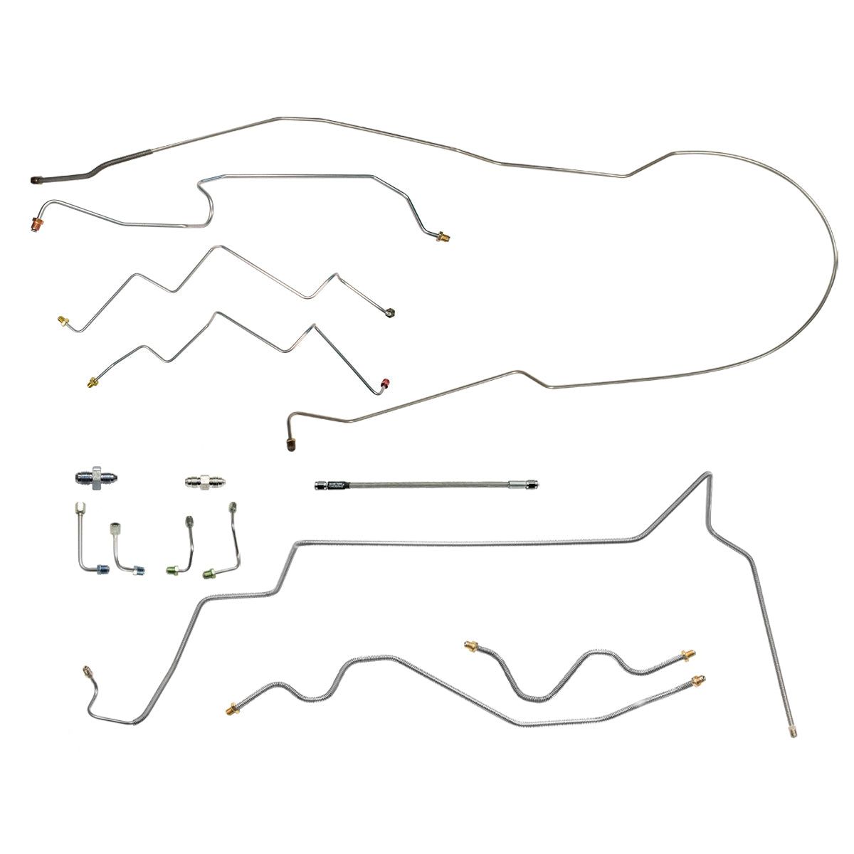 1998-99 Chevrolet/GMC S10/Sonoma 4WD Std. Cab Shortbed Four-Wheel Disc Complete Brake Line Kit 11pc, Stainless