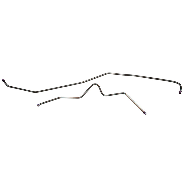 2000-07 Chevrolet/GMC 2500HD/3500HD 2/4WD 10.5/11" 14 Bolt Rear Disc w/Tee on Differential 3/16" Rear Axle Brake Lines 2pc, Stainless
