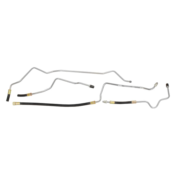 1981-87 Chevrolet GMC Truck 4WD Standard Cab FI w/Rubber Hose Dual-Tank 3/8" Main Fuel Lines 4pc, Stainless