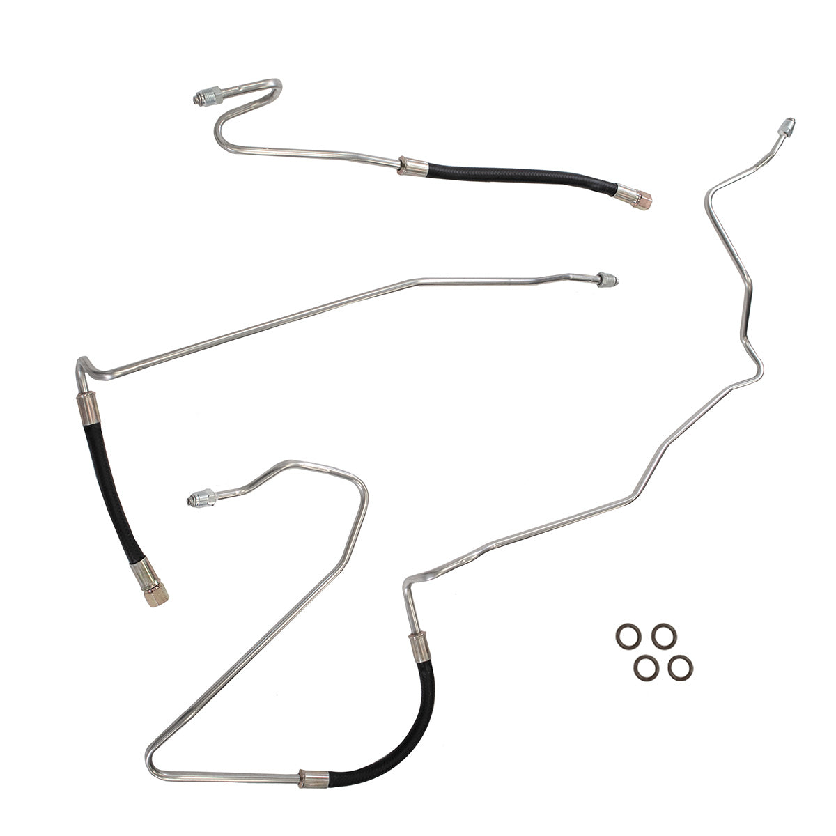 1989-93 Chevrolet/GMC S10/S15 2WD 4.3L V6 FI Std. Cab Shortbed 3/8" Main Fuel Lines 3pc, Stainless
