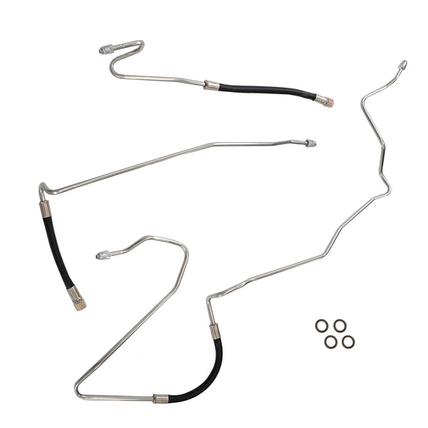 1989-93 Chevrolet/GMC S10/S15 2WD 4.3L V6 FI Std. Cab Shortbed 3/8" Main Fuel Lines 3pc, Stainless