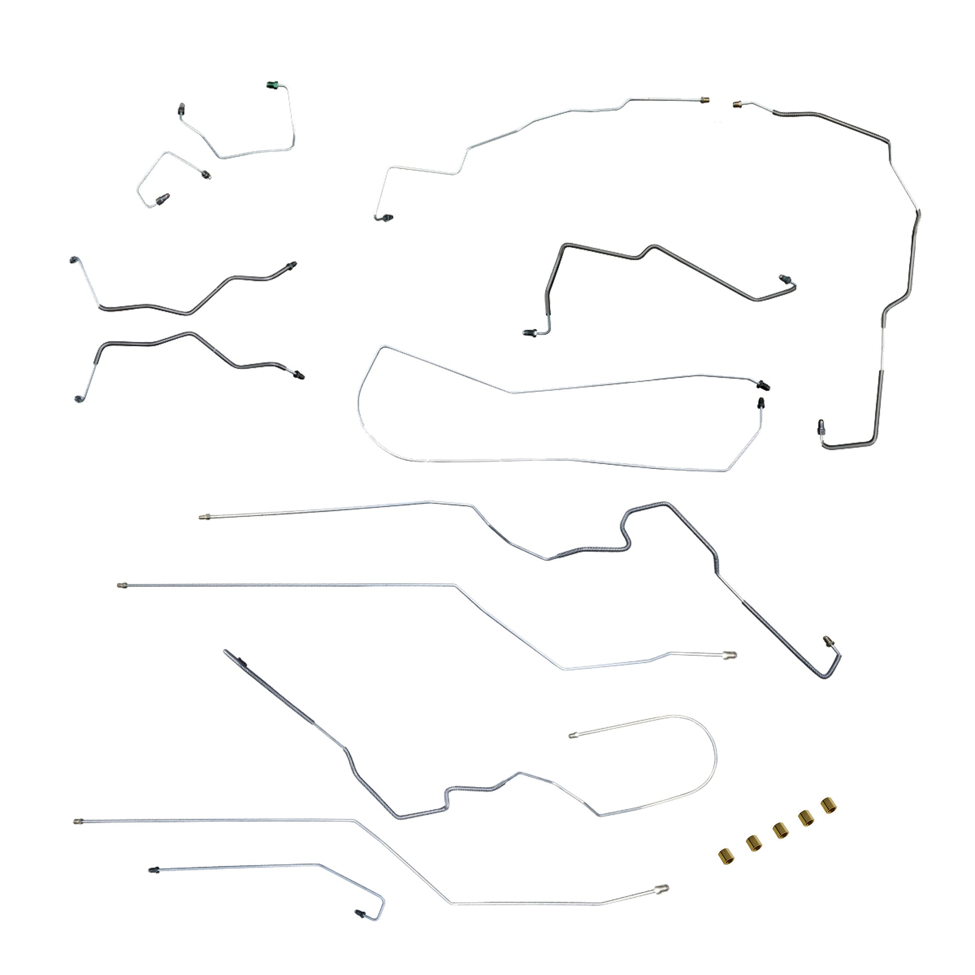 2000-05 Chevrolet Pontiac Cavalier Sunfire With ABS & TC Complete Brake Line Kit 18pc, Stainless