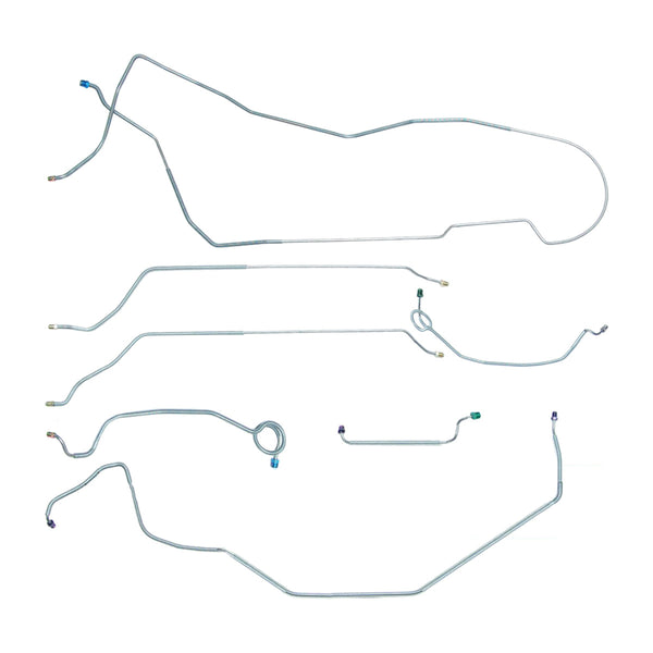 1971-73 Chevrolet Vega Manual Disc Brake Line Kit 7pc, Stainless