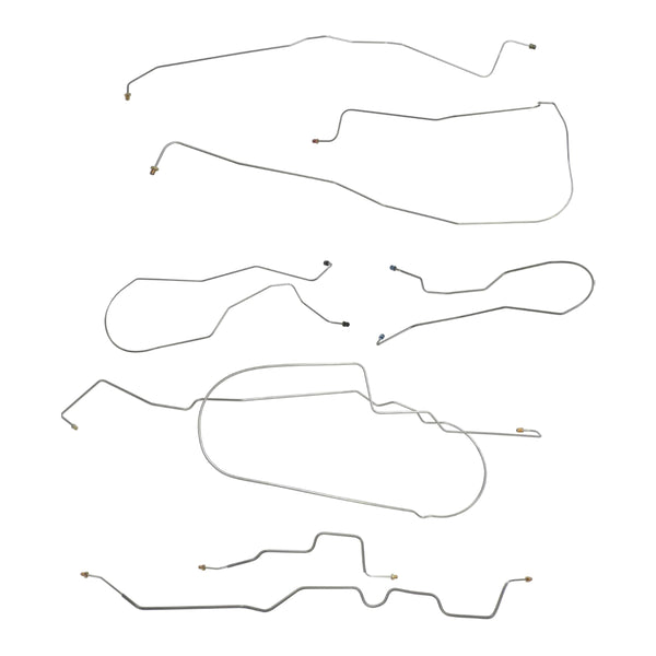 1996-02 Chevrolet GMC Express Savana 1500 (Only) 5.7L Front Disc/Rear Drum Complete Brake Line Kit 7pc, Stainless