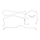 1963-64 Chevrolet Corvette Power Drum Complete Brake Line Kit 8pc, Stainless