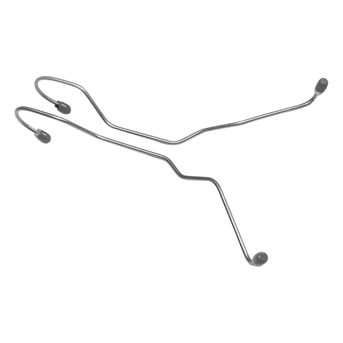 1969-82 Chevrolet Corvette Power/Manual 3/16" Rear Trailing Arm Brake Lines w/o Spring Wrap 2pc, Stainless