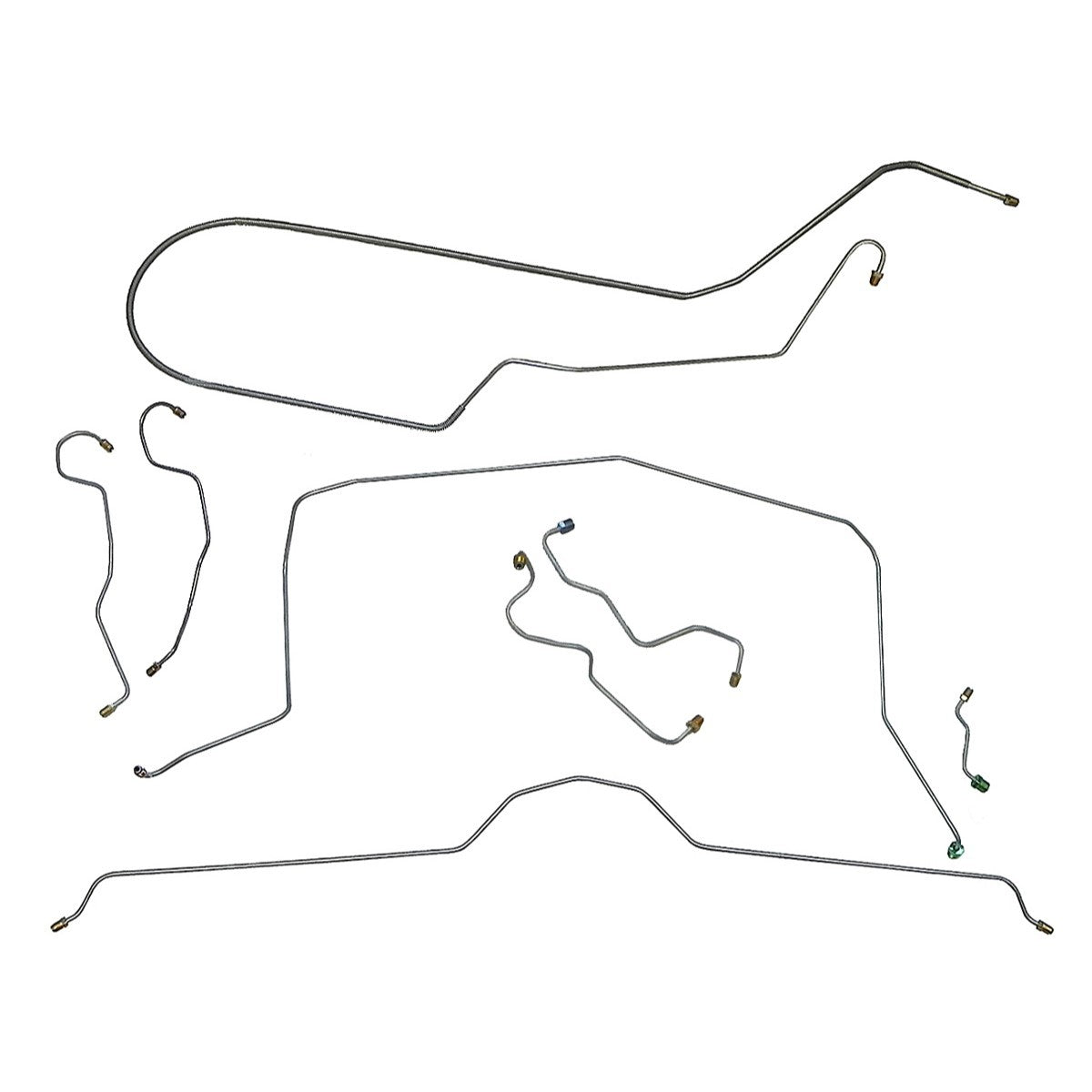 1969 Chevrolet Corvette Power Brake Complete Brake Line Kit 8pc, Stainless