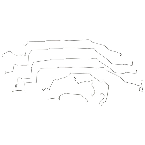 1992-93 Chevrolet Corvette Four-Wheel Power Disc Brake Line Kit 8pc, Stainless