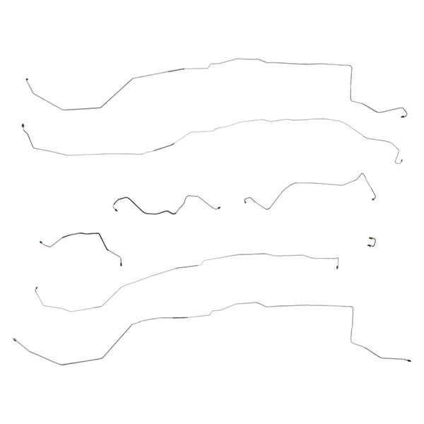 1997-(Early)98 Chevrolet Corvette LS1 Four-Wheel Disc w/ Rear-Mount ABS Complete Brake Line Kit 8pc, Stainless