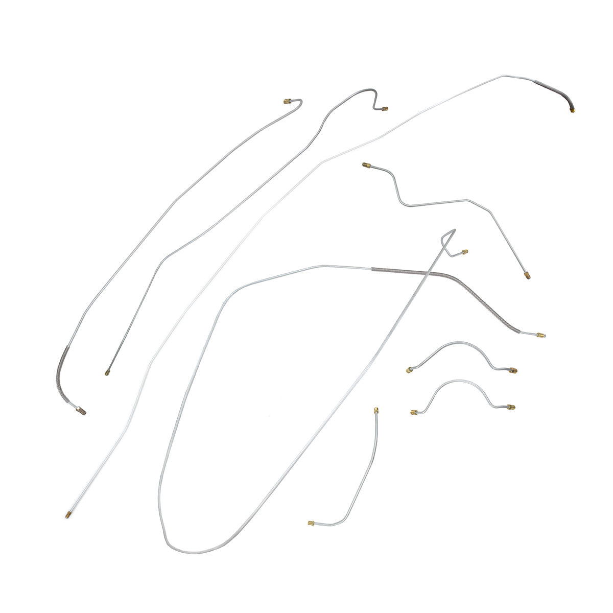 1955 Chrysler Windsor/300/New Yorker 126" WB Manual Drum Brake Line Kit (w/Drum Lines) 8pc, Stainless