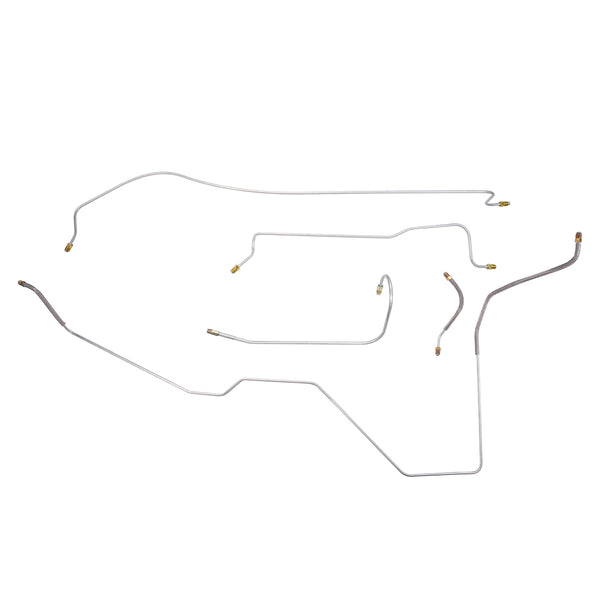 1962 Dodge Polara 330, Complete Manual Drum Max Wedge Brake Line Kit 6pc, Stainless