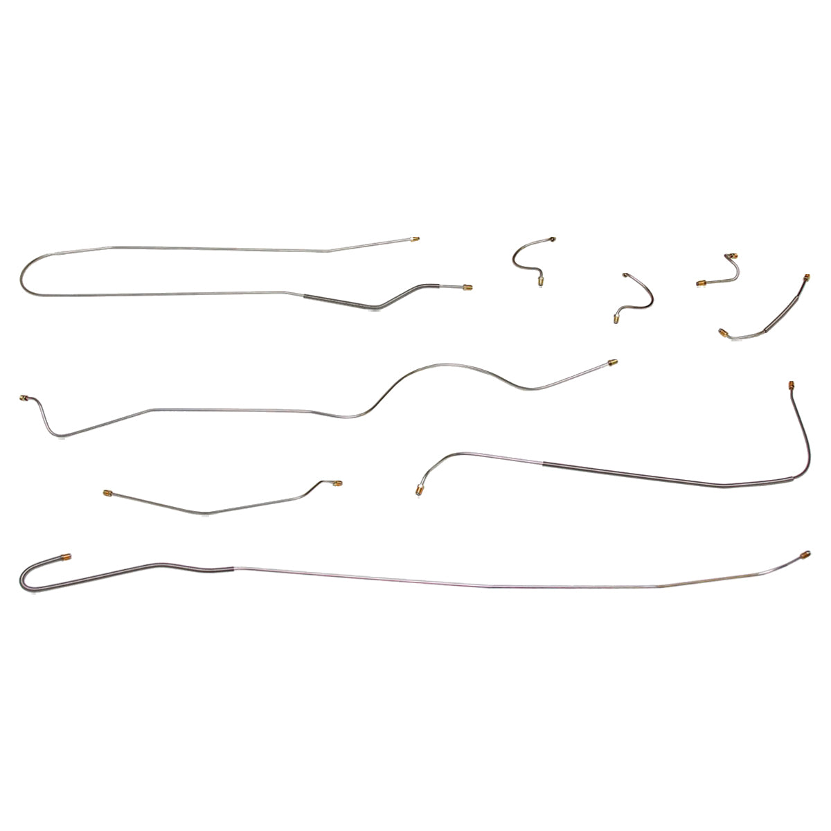 1963 Dodge Polara/330 B-Body Manual Drum Complete Brake Line Kit 6pc, Stainless