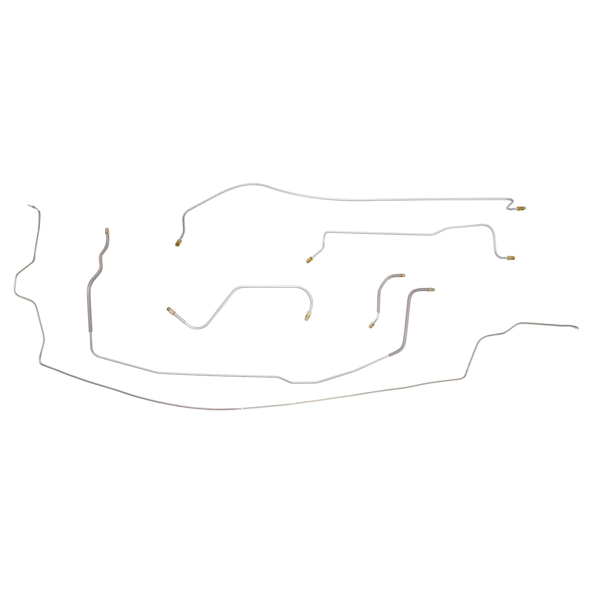 1963 Dodge Polara/330 B-Body Power Drum Complete Brake Line Kit 6pc, Stainless