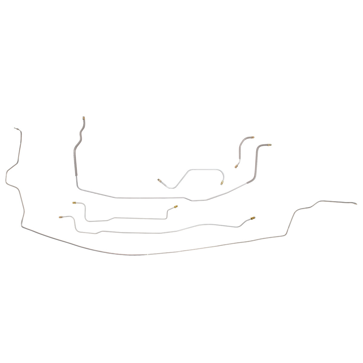 1964 Dodge Polara/330 B-Body Power Drum Brake Line Kit 6pc, Stainless