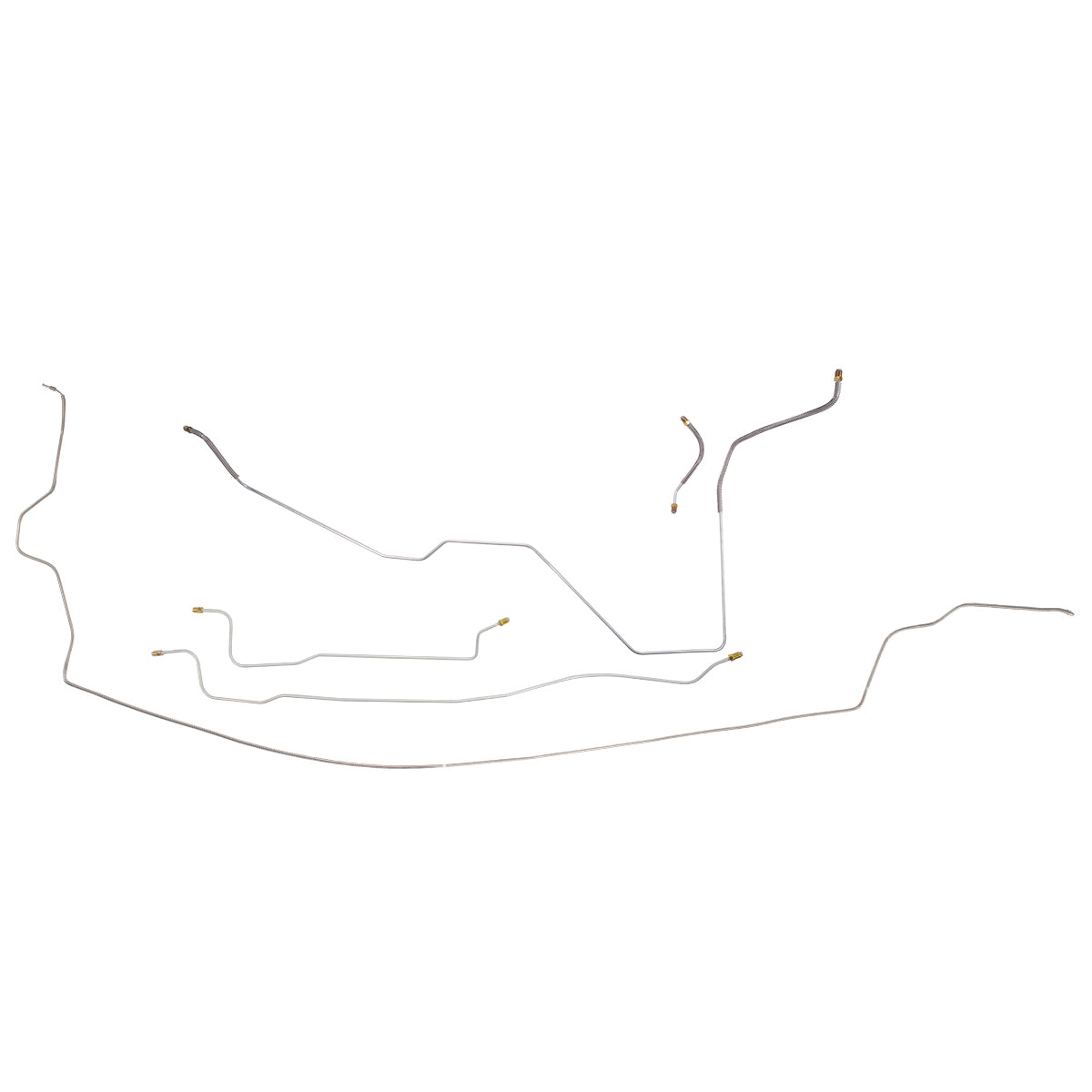 1964 Dodge Polara 330 Complete Power Drum Max Wedge Brake Line Kit 6pc, Stainless