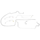 1966 Dodge B-Body Straight Right Front, 8 3/4 Rear Dual M/C Conversion Brake Line Kit 7pc, Stainless