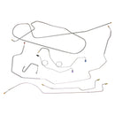 1968-69 Dodge Coronet Charger  Left Port Master 1pc F to R, 8-3/4 Axle Power Disc Brake Line Kit 7pc, Stainless
