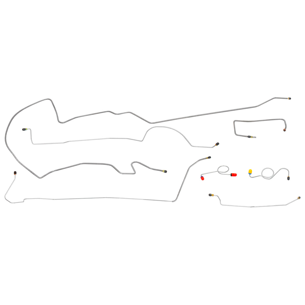 1971 Dodge Charger Manual Drum Brake Line Kit 7pc, Stainless