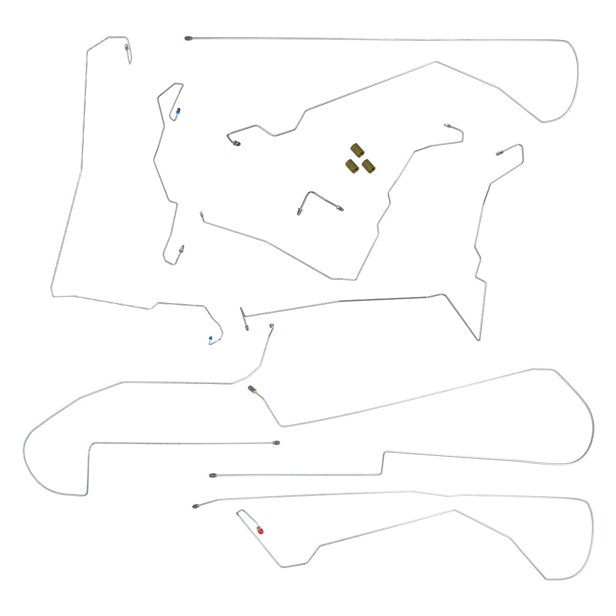 2006-07 Chrysler 300/Dodge Charger/Magnum Disc/Disc with ABS Brake Line Kit, 12pc Stainless
