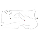 1972 A-Body Dart 111" WB 8-3/4 Rear Axle 1pc  F to R Power Disc Complete Brake Line Kit 7pc, Stainless