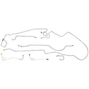 1974-76 Dodge A-Body Dart Manual Disc Brake Line Kit 7pc, 1pc Front to Rear, 8 1/4 Rear Axle, Stainless