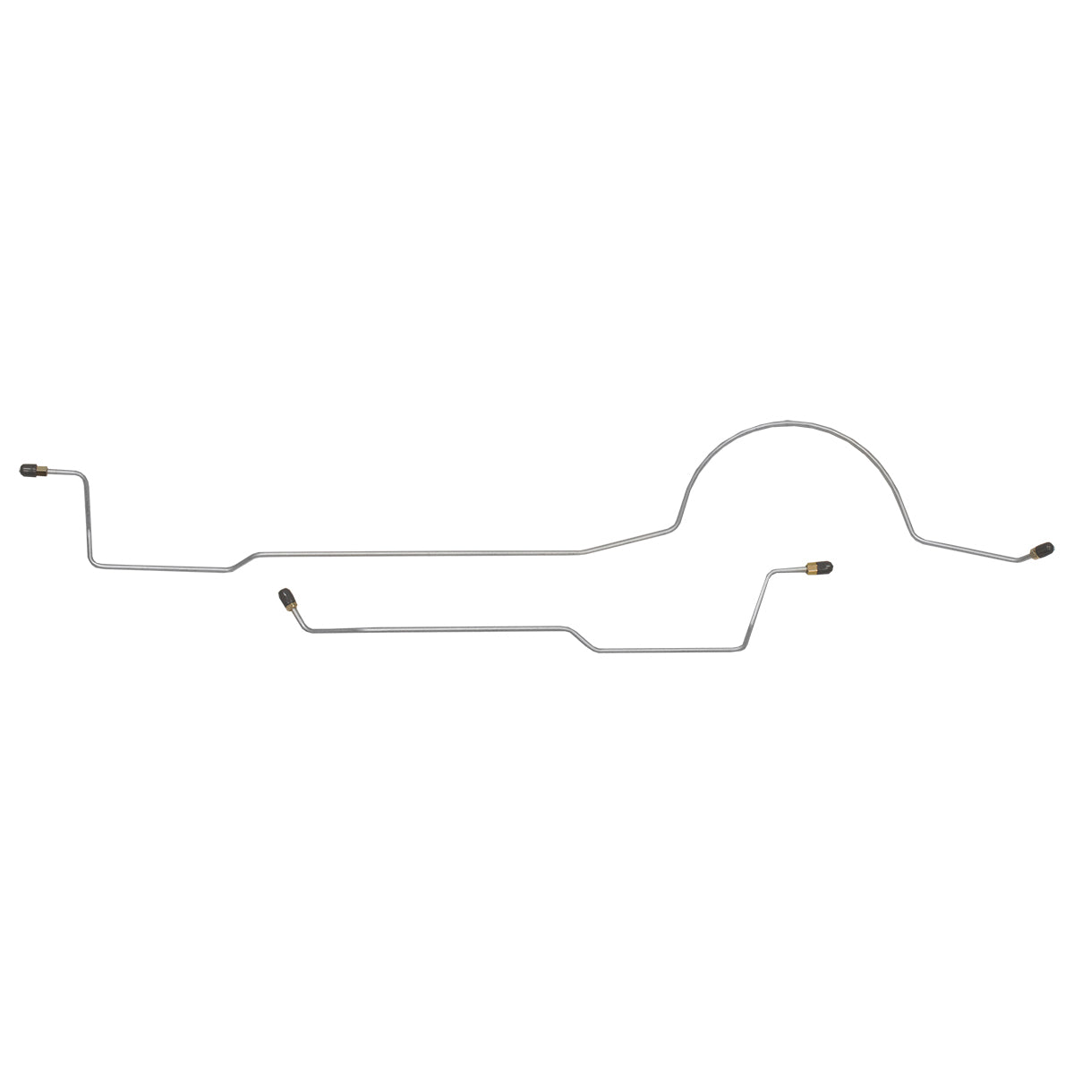 1970-73 Mopar E-Body Rear Axle Brake Lines 8-3/4" Axle 2pc, Stainless