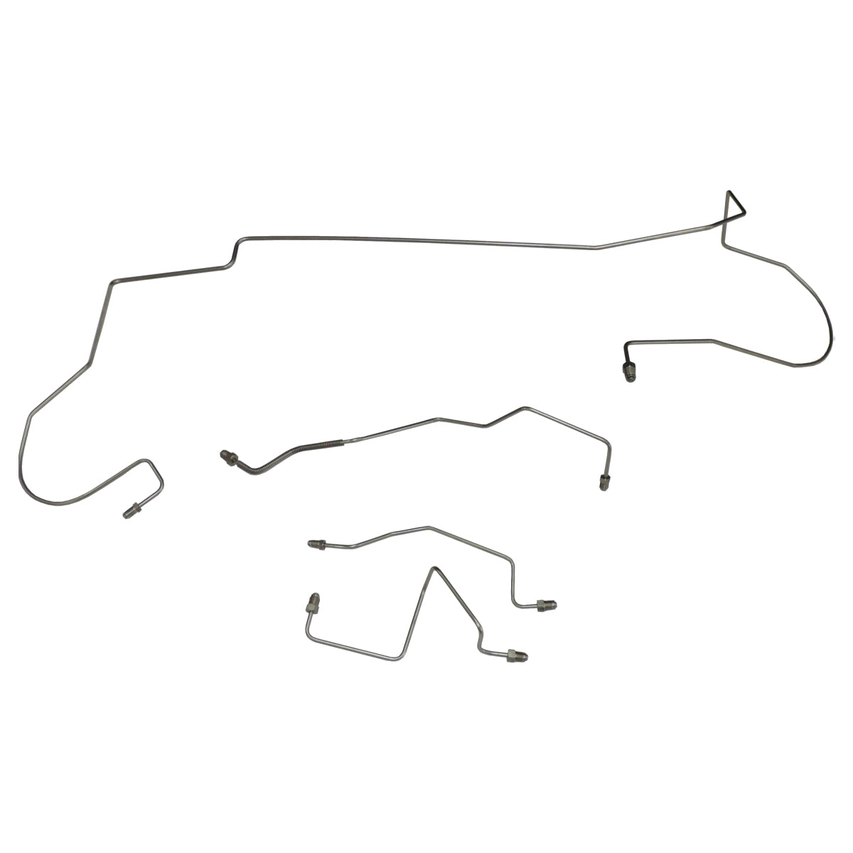 2002-04 Dodge Dakota V6 4WD ABS Front Brake Line Kit 4pc, Stainless