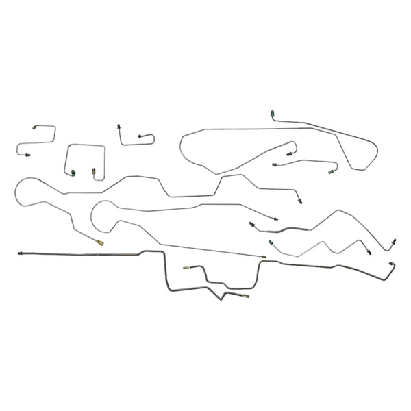 1997-02 Dodge Dakota 2WD Ext. Cab Shortbed Front Disc/Rear Drum w/ABS Brake Line Kit 11pc, Stainless