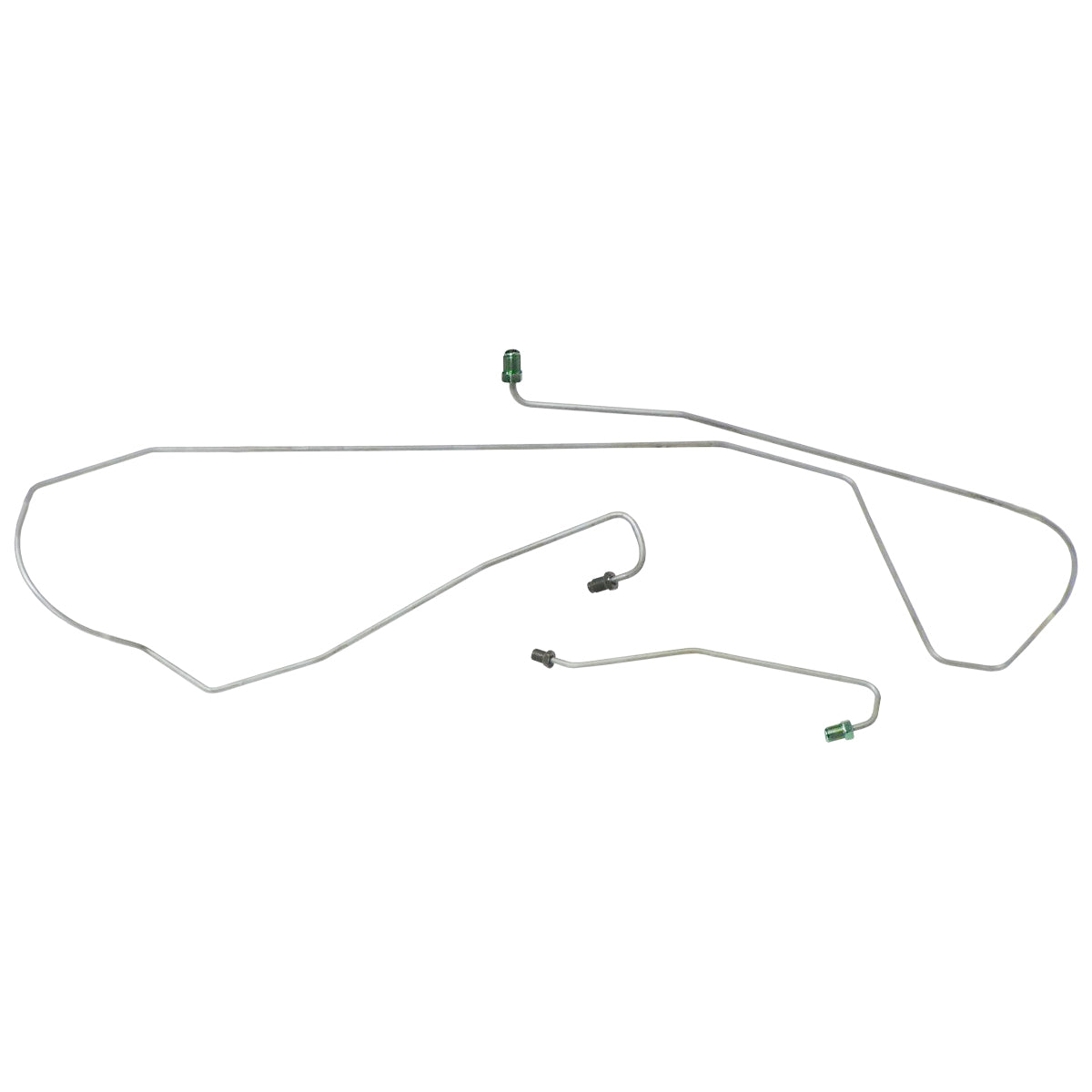 1997-02 Dodge Dakota 4WD Rear Drum ABS Right Front C/O & Left Front Brake Lines 2pc, Stainless