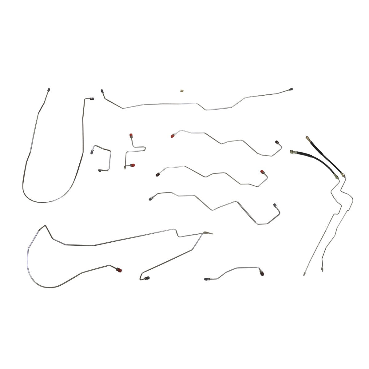 2002-03 Dodge Durango 4WD V6 Four-Wheel Disc ABS Complete Brake Line Kit 11pc, Stainless