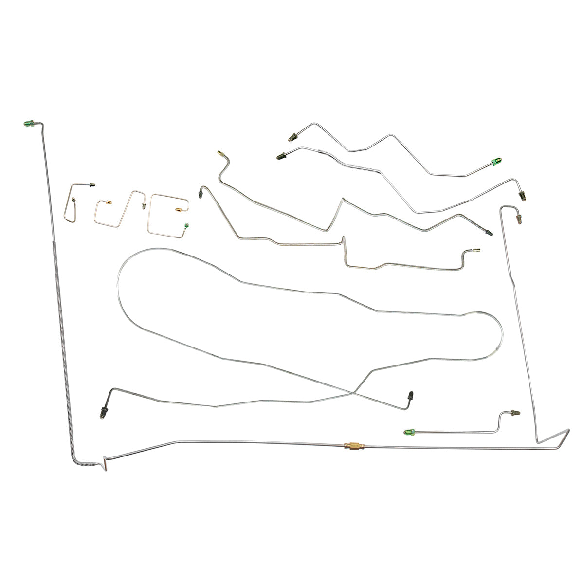 1998-02 Dodge Durango 4WD V8 Front Disc/Rear Drum w/ABS Complete Brake Line Kit 10pc, Stainless